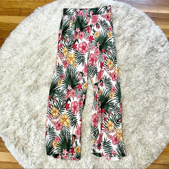 Anna Cai  |  Floral Flowy Summer Pants  |  size medium - Picture 1 of 6